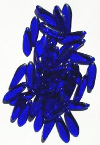 50 5x16mm Transparent Cobalt Dagger Beads